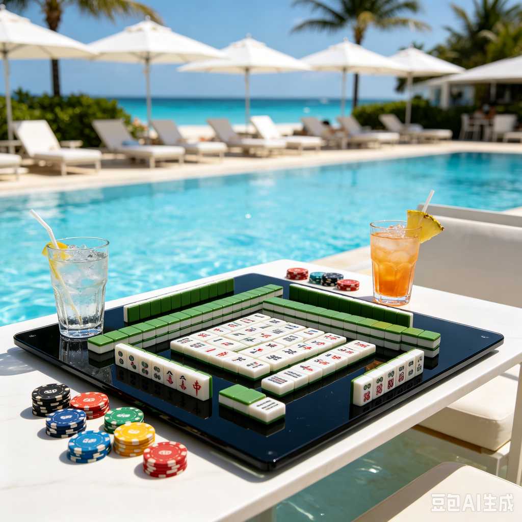 carved pattern mahjong set